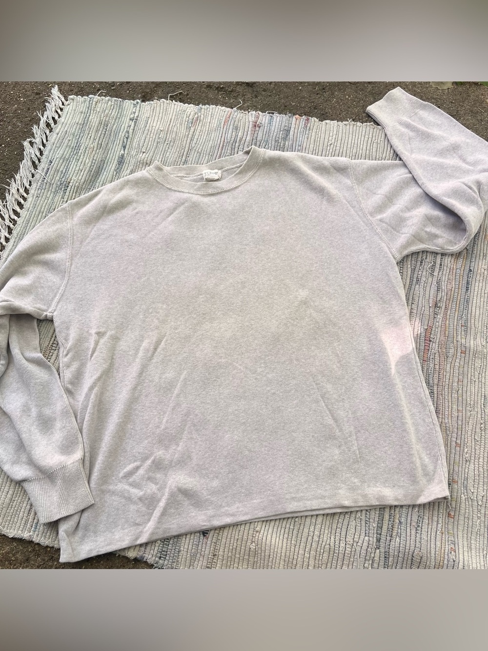 VINTAGE J Crew Blank Crewneck Sweatshirt Men Medium Gray USA 90s